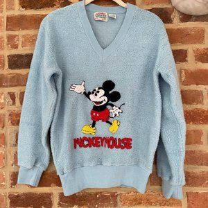 Vintage 70s Mickey Mouse Sweater - Disney Character Fashions